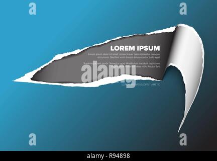 Vektor zerrissene Papier Lochbild mit Platz für Ihre Inhalte Stock Vektor