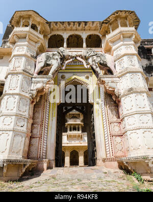 Hathia Pol oder Elefant Gateway, Garh Palast, Bundi, Indien Stockfoto