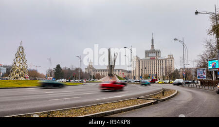 Bukarest, Rumänien - 7. Dezember: Das Casa Presei Libere (Haus der Freien Presse) am Piata Presei Libere (Freie Presse) Am 7. Dezember 2018 in Bukarest, Rumänien gesehen werden. Stockfoto