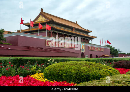 Das Tor des Himmlischen Friedens (Tian'anmen) in Peking, China Stockfoto
