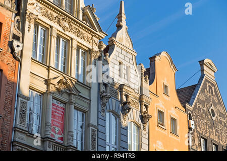 Dlugi Targ lange Market Street Danzig Polen Stockfoto