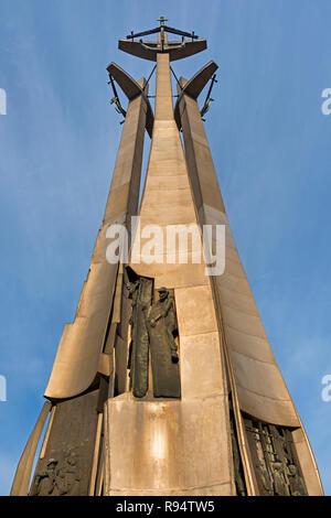 Denkmal für die gefallenen Werftarbeiter von Danzig Polen Stockfoto