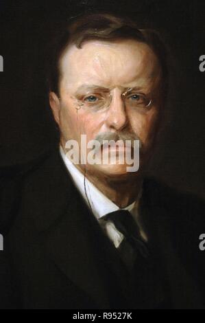 Theodore Roosevelt (1858-1919). Us-amerikanischer Politiker. 26. Präsident der Vereinigten Staaten (1901-1939). Portrait von Adrian Lamm (1901-1988) als Philiph de Laszlo. National Portrait Gallery. Washington D.C. United States. Stockfoto