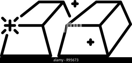 Ingot Symbol, outline Style Stock Vektor