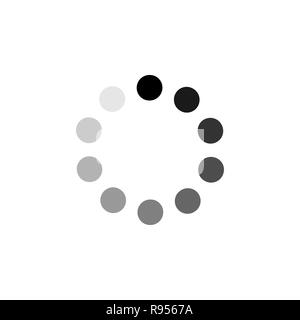 Vector Illustration, flache Bauform. Laden Symbol Kreis Stock Vektor