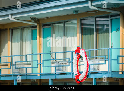 Zimmer 306 an der Lorraine Motel wird dargestellt, Sept. 7, 2015, in Memphis, Tennessee. Dr. Martin Luther King, Jr., erschossen wurde und dort getötet. Stockfoto