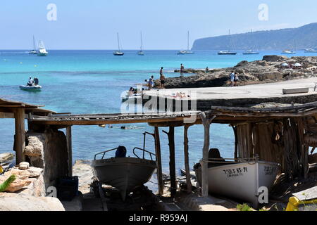 Es Calo natürlichen Hafen, Es Calo, Formentera, Balearen, Spanien Stockfoto