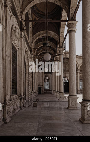 Portikus an der Mohammed Ali Alabaster Moschee, Kairo, Zitadelle, Ägypten Stockfoto