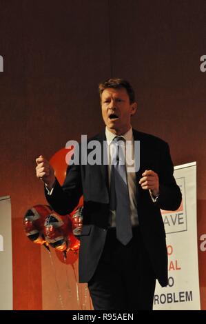 Richard Tice, der Gründer von Verlassen bedeutet, bei einer Veranstaltung in London. Stockfoto