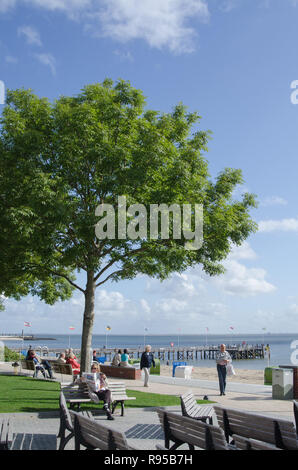 17.09.2012, Wyk Auf Foehr, Schleswig-Holstein, Deutschland - Die Promenade und der Strand von Wyk Auf Foehr. 0 RX 120917 D 222 CAROEX.JPG [MODEL RELEASE: NEIN, P Stockfoto