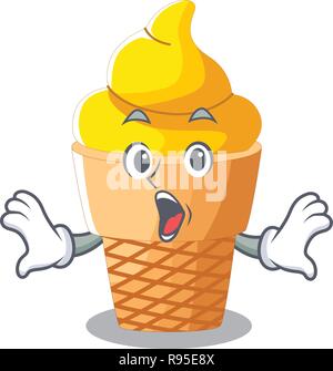 Überrascht Banane Eis in Form Cartoon Stock Vektor