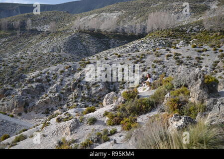 Ruta de Los Cahorros weg auf die Berge der Sierra Nevada, Sierra Nevada, Andalusien, Spanien Stockfoto