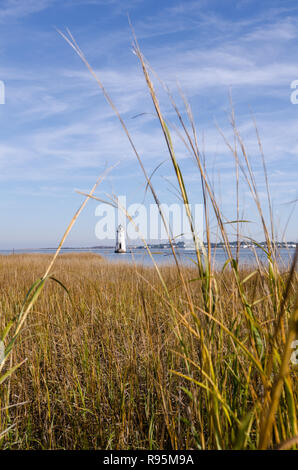 Cockspur Island Lighthouse in Georgien Stockfoto