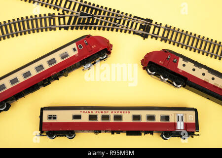 Märklin Trans Europa Express Modell-Eisenbahn-set Stockfoto