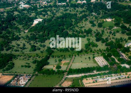 Arlington National Friedhof aus der Luft gesehen Stockfoto