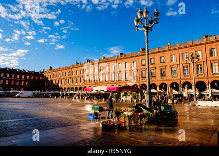 Street Market in der Place de Capitol, Toulouse, Frankreich Stockfoto