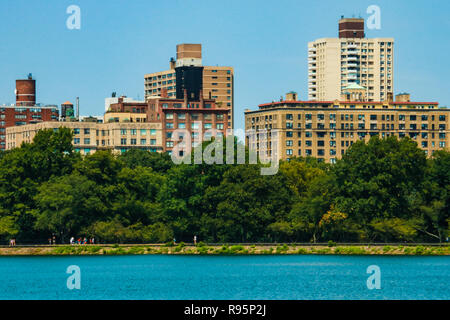 NEW YORK, USA - 30. August 2018: New York City. Blick auf Manhattan vom Central Park Stockfoto