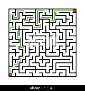 Labyrinth Shape Design Element Stock Vektor