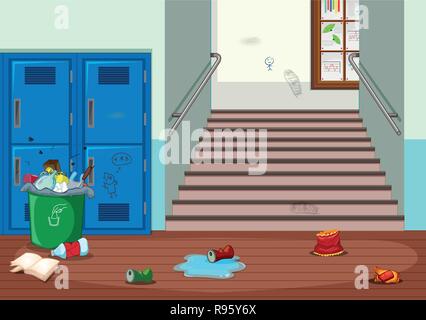 Eine schmutzige Flur Hintergrundbild Stock Vektor