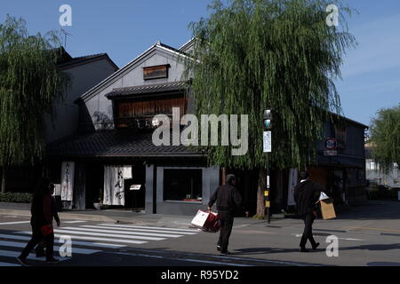 Stadtbild um Higashichaya, Kanazawa, Stadt Stockfoto