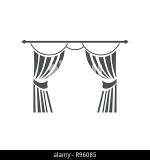 Fenster Vorhänge oder Jalousien Stock Vektor