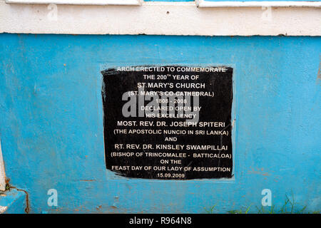 St Mary's Church Batticaloa Sri Lanka Stockfoto