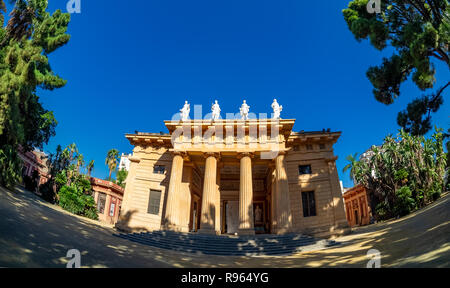 Alte Gebäude des alten Botanik Schule, berühmte Universität Palermo. Orto Botanico di Palermo Stockfoto