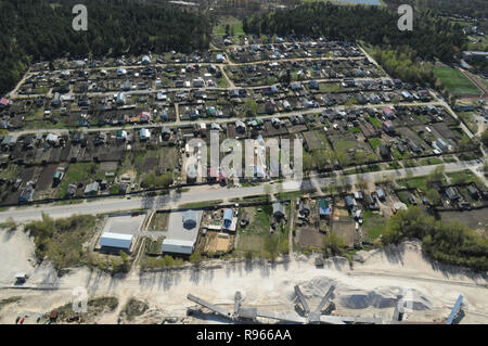 Oblast Wladimir, Russland. 9. Mai 2013. Dorf Melekhovo aus der Luft Stockfoto