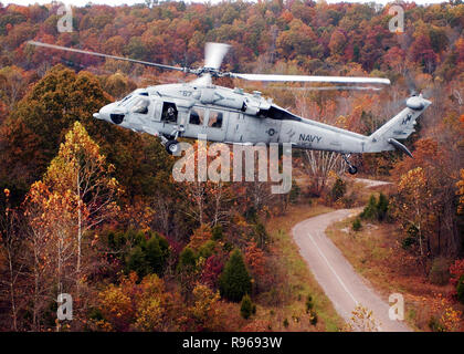 Ein MH-60 s Knighthawk Hubschrauber überfliegt Fort Knox, Kentucky. DoD-Foto von Petty Officer 1.Klasse Steven Harbour, US Navy Stockfoto