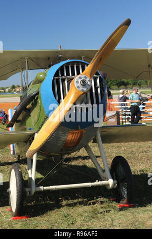 SPAD XIII Replik Flugzeug. NX 103 JH. N 103 JH. Weltkrieg 1 Dawn Patrol Jubiläum Rendezvous Ereignis. Das Nationale Museum der United States Air Force, Stockfoto