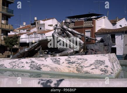 MONUMENTO AL MINERO - 1996. Lage: an der Außenseite. ALMADEN. CIUDAD REAL. Spanien. Stockfoto