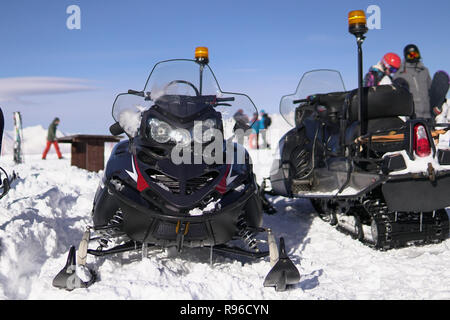 Snow Racer in den Schnee Ski Resort Urlaub Reisen Stockfoto