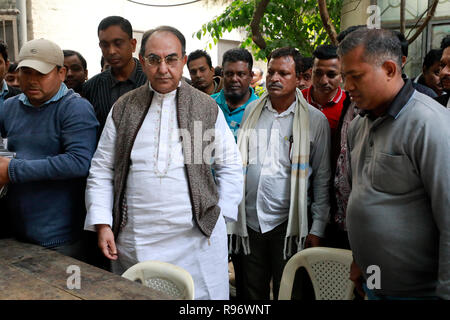 Dhaka, Bangladesch - Dezember 20, 2018: Bangladesh Nationalist Party (BNP) Kandidaten Mirza Abbas Parlament Wahlkampf bei Dhaka-8 Wahlkreise in Dhaka Shahjahanpur. Credit: SK Hasan Ali/Alamy leben Nachrichten Stockfoto