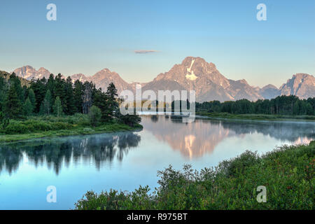 Sonnenaufgang auf der Tetons Stockfoto