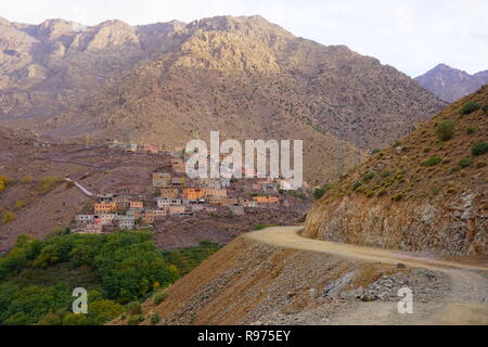 Stadt Ouarzazate in Marokko Toubkal Mountain Trail, Afrika Stockfoto