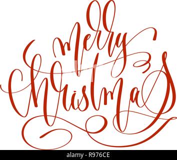 Frohe Weihnachten - hand Beschriftung Beschriftung text winter Holi Stock Vektor