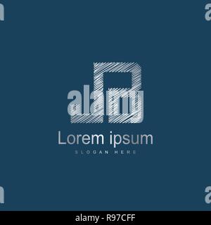 Initial JB Logo Vorlage Vektor Design. Abstrakte Buchstaben Logo Design Stock Vektor