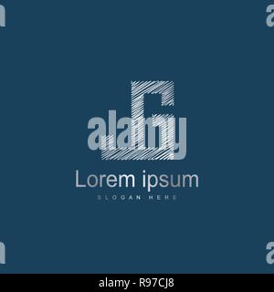 Initial JG Logo Vorlage Vektor Design. Abstrakte Buchstaben Logo Design Stock Vektor