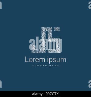 Initial JS Logo Vorlage Vektor Design. Abstrakte Buchstaben Logo Design Stock Vektor