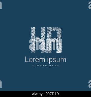 Anfangsbuchstaben KR Logo Vorlage Vektor Design. Abstrakte Buchstaben Logo Design Stock Vektor