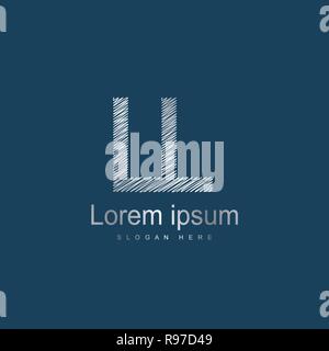 Anfangsbuchstaben LL Logo Vorlage Vektor Design. Abstrakte Buchstaben Logo Design Stock Vektor