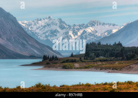 Lake Tekapo, Canterbury, Südinsel, Neuseeland Stockfoto