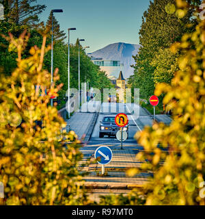 Straße, Reykjavik, Island Stockfoto