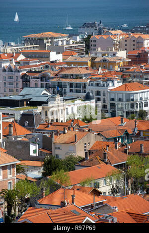 Luftaufnahme der Stadt von Arcachon (Arcachon (33120), Gironde (33), Aquitaine, Frankreich). Stockfoto