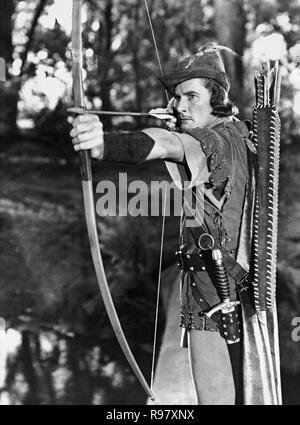 Original Film Titel: DIE ABENTEUER VON ROBIN HOOD. Englischer Titel: DIE ABENTEUER VON ROBIN HOOD. Jahr: 1938. Regie: Michael Curtiz, WILLIAM KEIGHLEY. Stars: Errol Flynn. Quelle: WARNER BROTHERS/Album Stockfoto