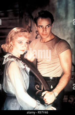 Original Film Titel: A streetcar named desire. Englischer Titel: A streetcar named desire. Jahr: 1951. Regie: Elia Kazan. Stars: VIVIEN LEIGH; Marlon Brando. Quelle: WARNER BROTHERS/Album Stockfoto