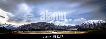 Zerklüftete Landschaft South Island, Neuseeland Stockfoto