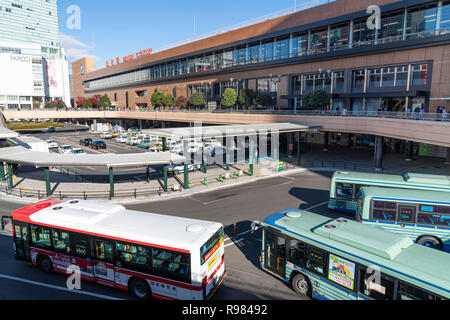 Sendai Station Eingang West, Sendai Stadt, Präfektur Miyagi, Japan Stockfoto