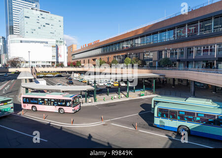 Sendai Station Eingang West, Sendai Stadt, Präfektur Miyagi, Japan Stockfoto