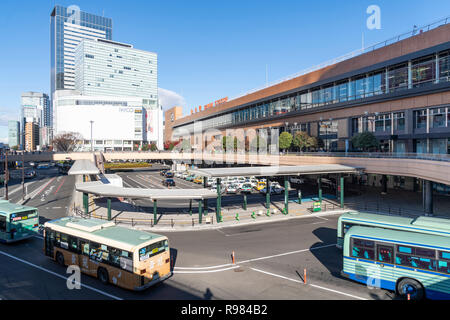 Sendai Station Eingang West, Sendai Stadt, Präfektur Miyagi, Japan Stockfoto